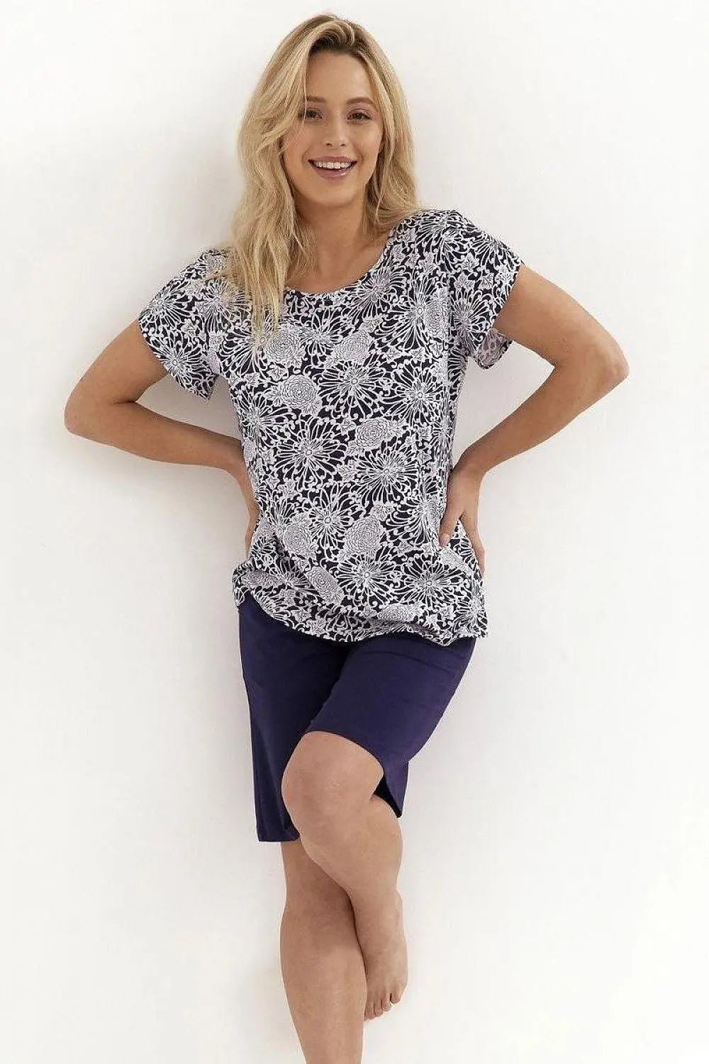 Cana short-sleeve blouse and shorts womens pajama - Honesty Sales