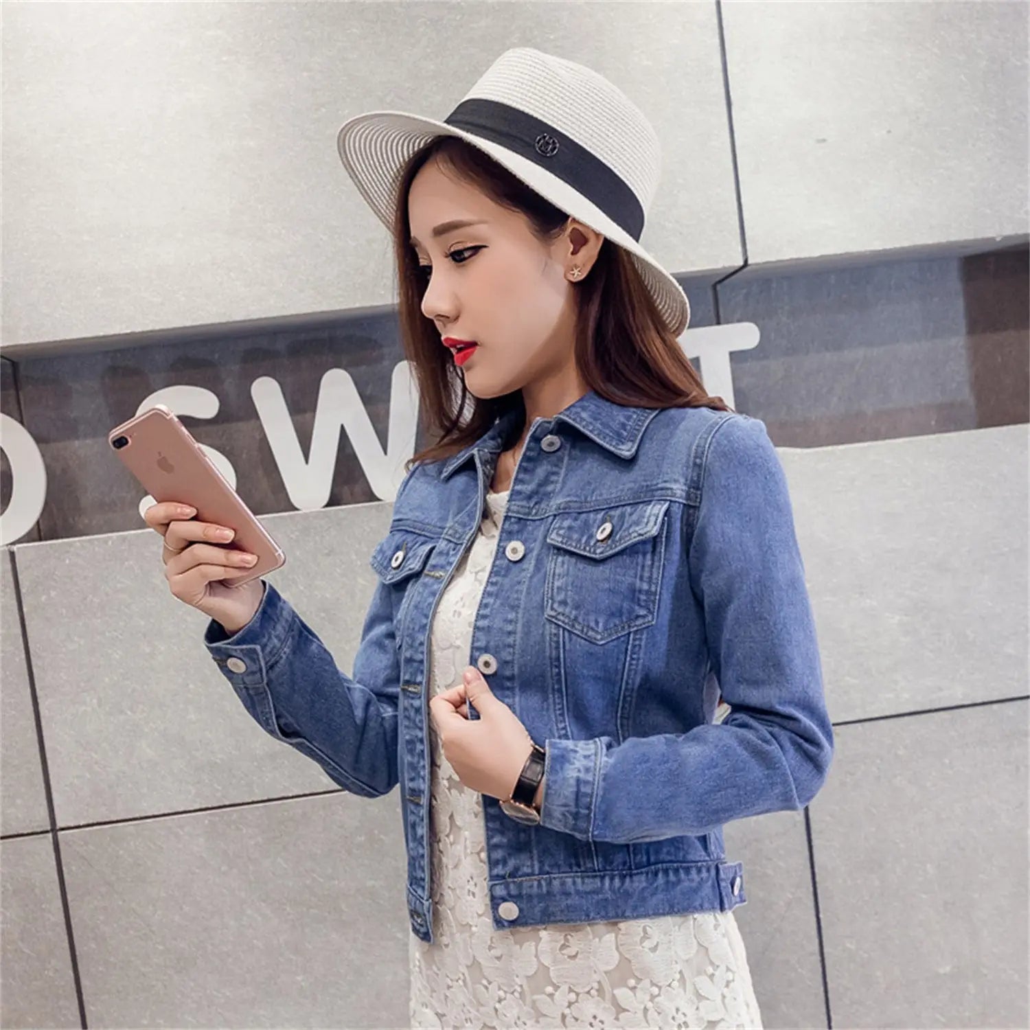 Candy Color Jacket Long Sleeve Women Jacket - Honesty Sales