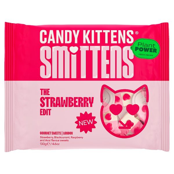 Candy Kittens Smittens Strawberry Edit Gourmet Sweets 130g (20 x 130g) - Honesty Sales