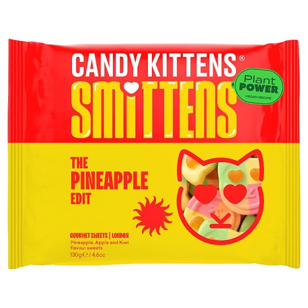 Candy Kittens Smittens The Pineapple Edit Gourmet Sweets 130g (20 x 130g) - Honesty Sales