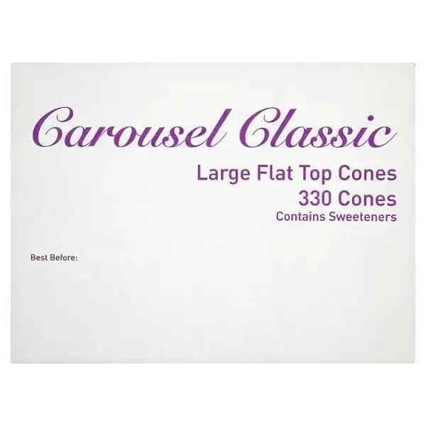 Carousel Classic Large Flat Top Cones 330 Cones - Honesty Sales Main image