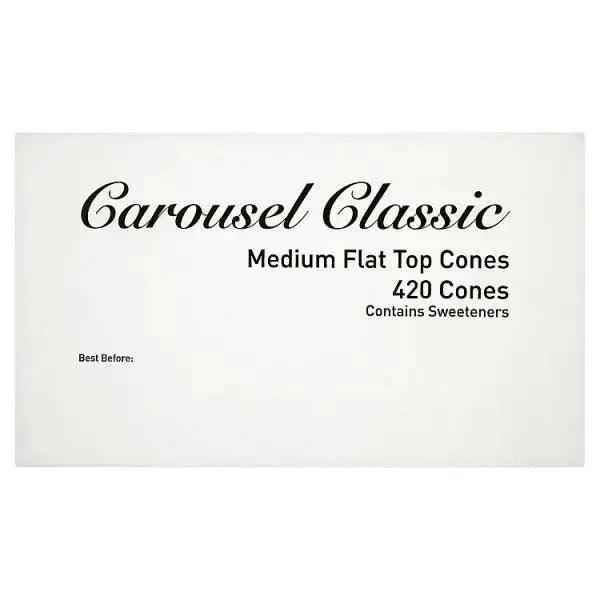 Carousel Classic Medium Flat Top Cones 420 Cones - Honesty Sales