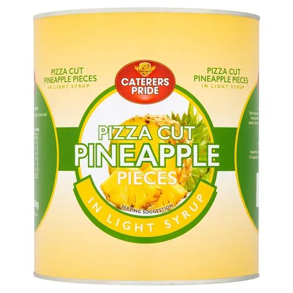 Caterers Pride Pizza Cut Pineapple Pieces in Light Syrup 3.05kg - Honesty Sales