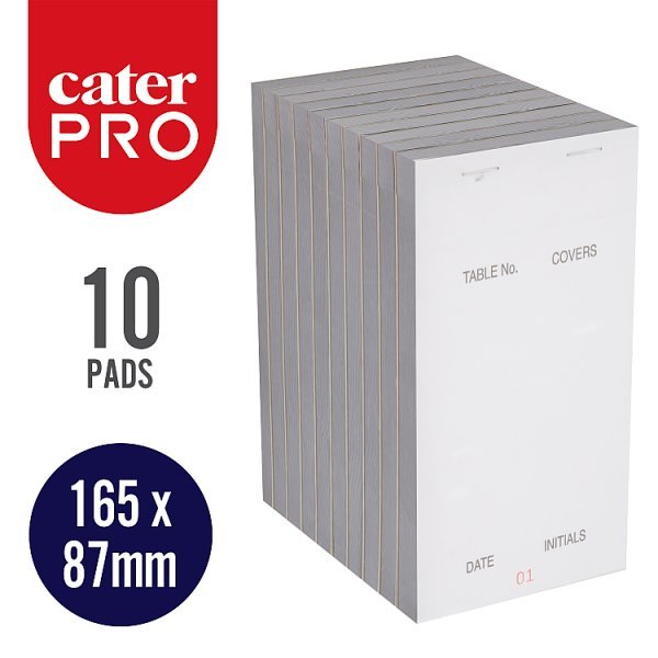 CaterPro 10 Large Paper Restaurant Pads 165 x 87mm (12 x 10s) - Honesty Sales