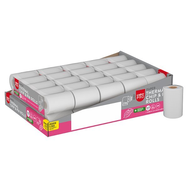 CaterPro 10 Large Paper Thermal Chip & Pin Rolls - Honesty Sales