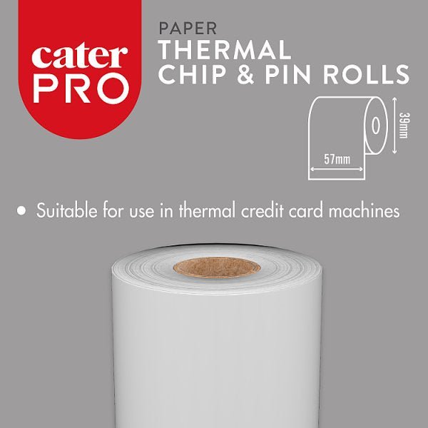 CaterPro 10 Large Paper Thermal Chip & Pin Rolls - Honesty Sales