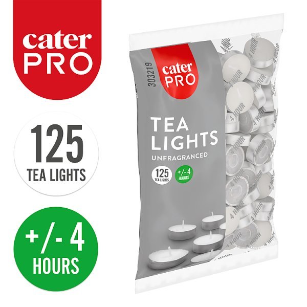 CaterPro 125 Tea Lights - Honesty Sales