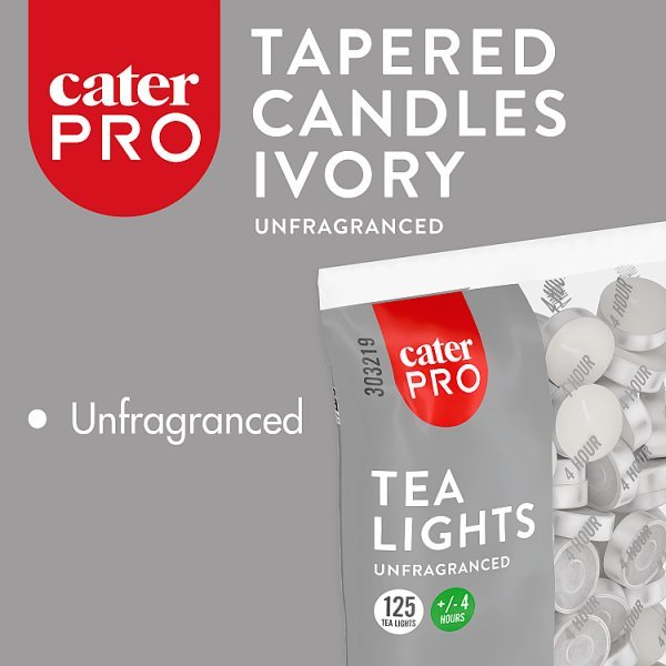 CaterPro 125 Tea Lights - Honesty Sales