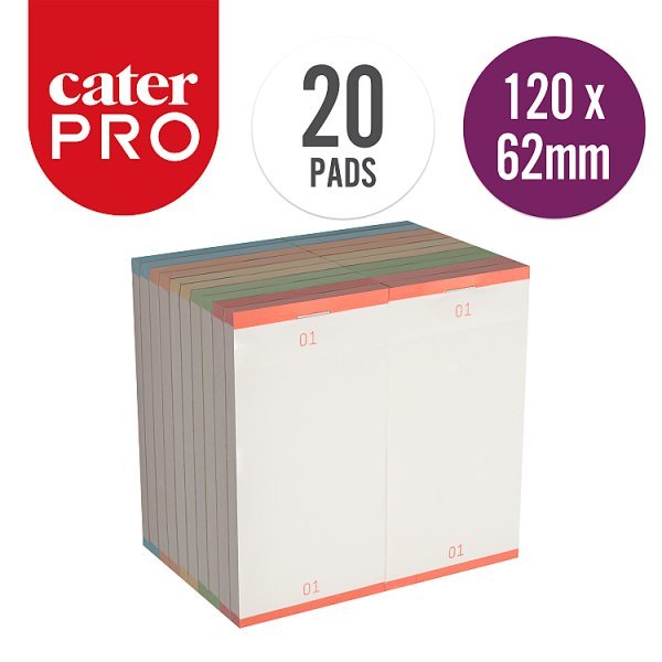 CaterPro 20 Paper Kitchen Order Pads 120 x 62mm (1 x 20s) - Honesty Sales
