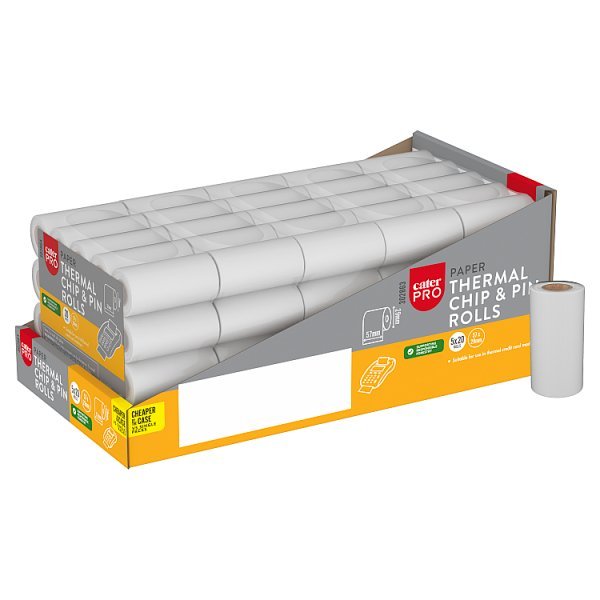 CaterPro 20 Paper Thermal Chip & Pin Rolls - Honesty Sales
