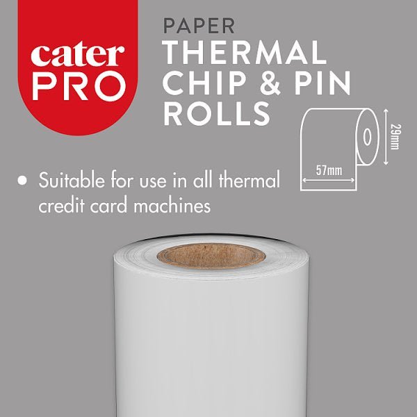 CaterPro 20 Paper Thermal Chip & Pin Rolls - Honesty Sales