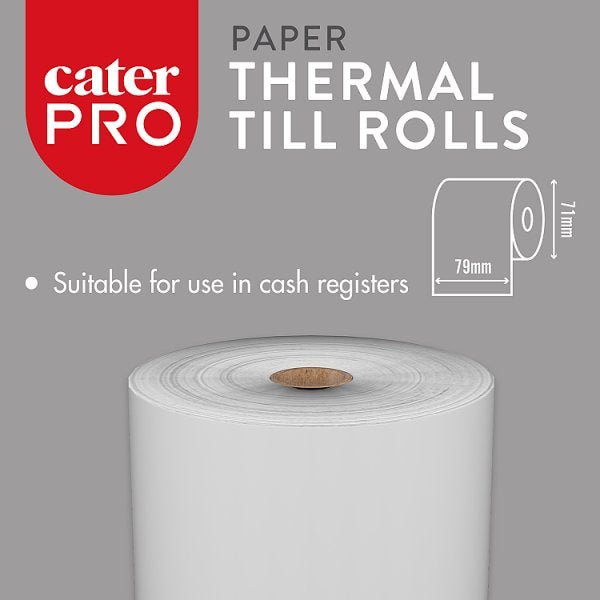 CaterPro 8 Large Paper Thermal Till Rolls - Honesty Sales