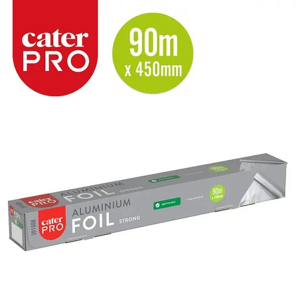 CaterPro Aluminium Foil Strong 90m x 450mm - Honesty Sales