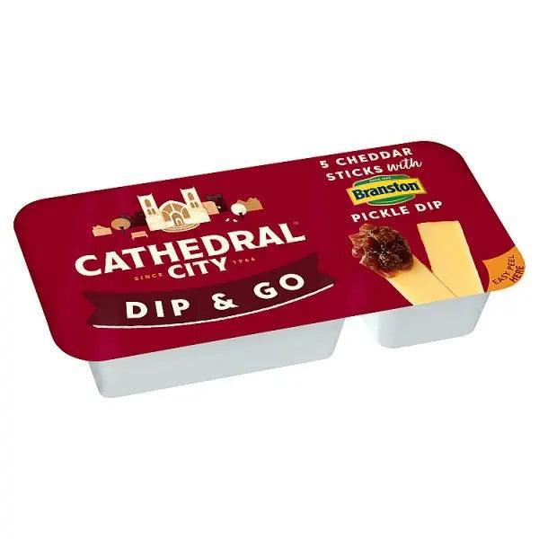 Cathedral City 5 Cheddar Sticks with Branston Pickle Dip 60g - Honesty Sales