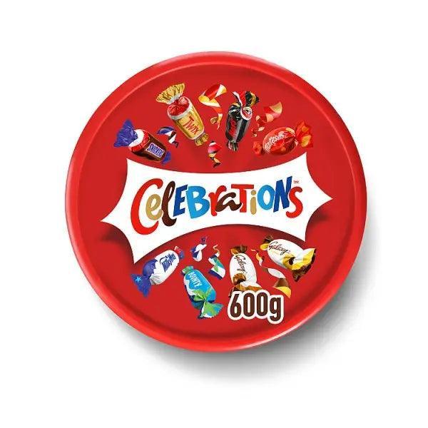 Celebrations Milk Chocolate & Biscuit Bars Sharing Tub 600g - Honesty Sales