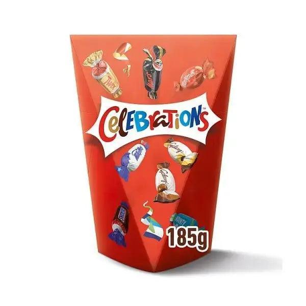 Celebrations Milk Chocolate Selection Box of Mini Chocolate & Biscuit Bars 185g (Case of 6) - Honesty Sales