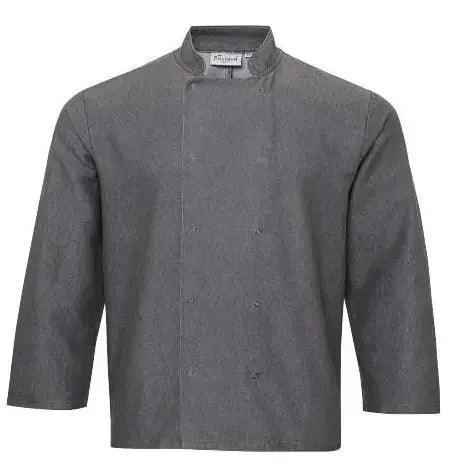 Chef Jacket Long Sleeve Denim Grey and Black - Honesty Sales