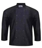 Chef Jacket Long Sleeve Denim Grey and Black - Honesty Sales