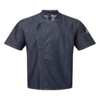 Chef Jacket Short Sleeve Denim Black and Indigo - Honesty Sales