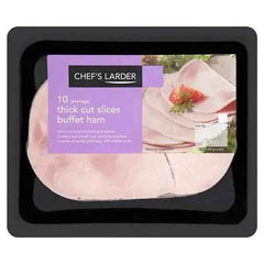 Chef's Larder 10 (Average) Thick Cut Slices Buffet Ham 500g - Honesty Sales