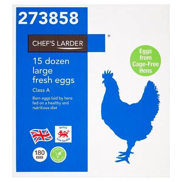 Chef's Larder 15 Dozen Large Fresh Eggs - Honesty Sales