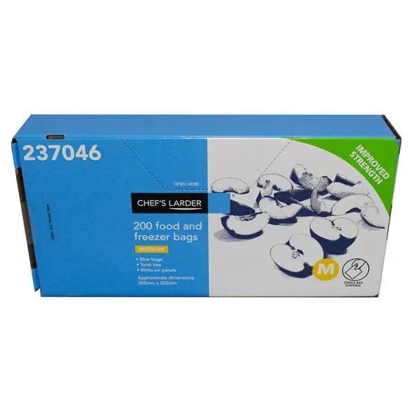 Chef's Larder 200 Food and Freezer Bags Medium - Honesty Sales Main image