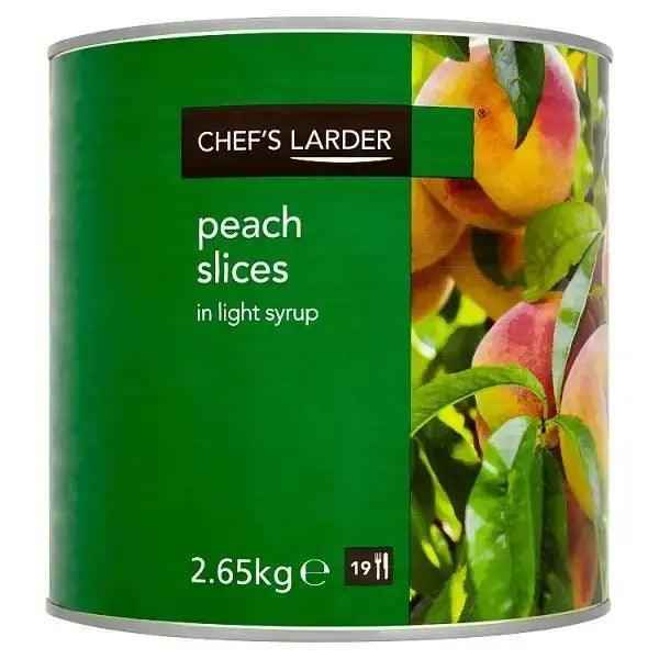 Chef's Larder Peach Slices in Light Syrup 2.65kg (Drained Weight 1.5kg) - Honesty Sales