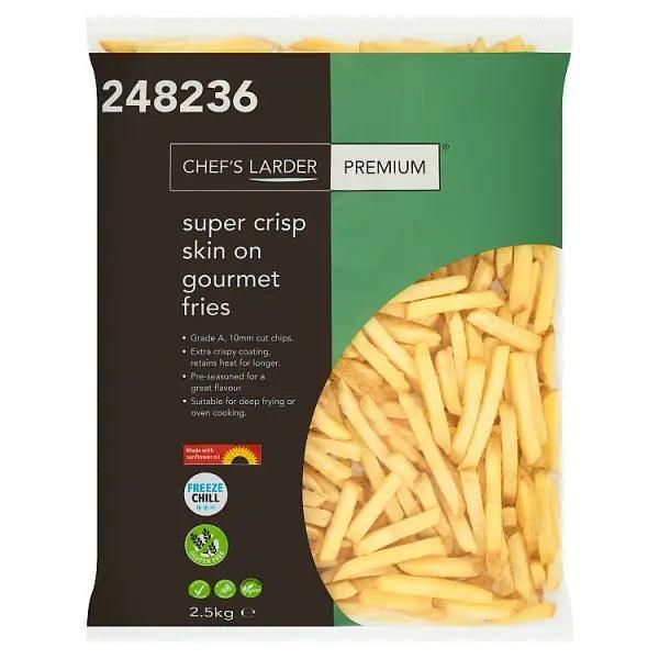 Chef's Larder Premium Super Crisp Skin On Gourmet Fries 2.5kg (Case of 4) - Honesty Sales