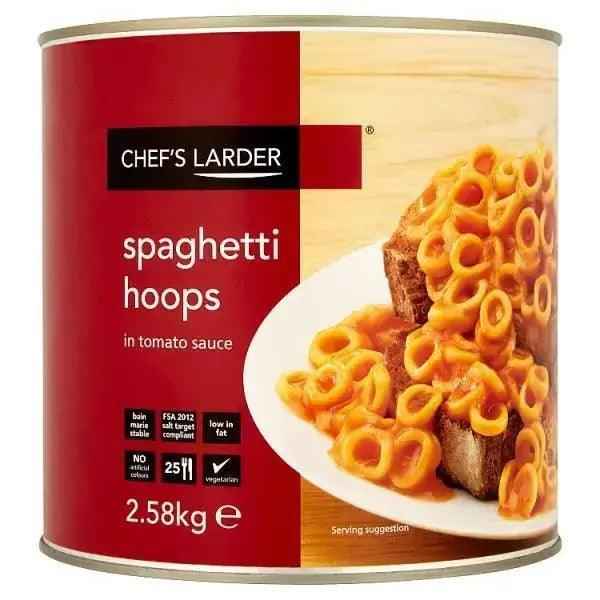 Chef's Larder Spaghetti Hoops in Tomato Sauce 2.58kg - Honesty Sales