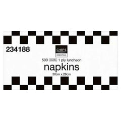 Chefs Essentials 1 Ply Luncheon 500 Napkins - Honesty Sales U.K