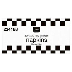Chefs Essentials 1 Ply Luncheon 500 Napkins - Honesty Sales U.K