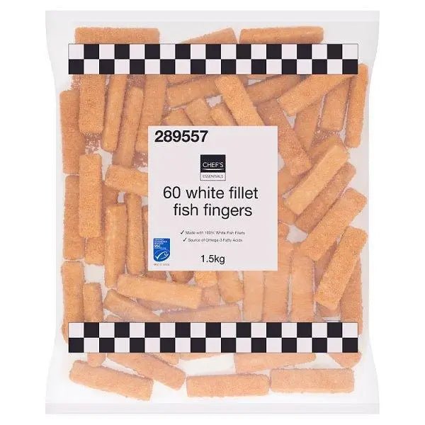 Chef's Essentials 60 White Fillet Fish Fingers 1.5kg - Honesty Sales