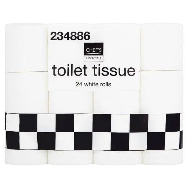 Chef's Essentials Toilet Tissue 24 White Rolls - Honesty Sales