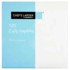 Chefs Larder 125 2 Ply Napkins 40cm Square - Honesty Sales