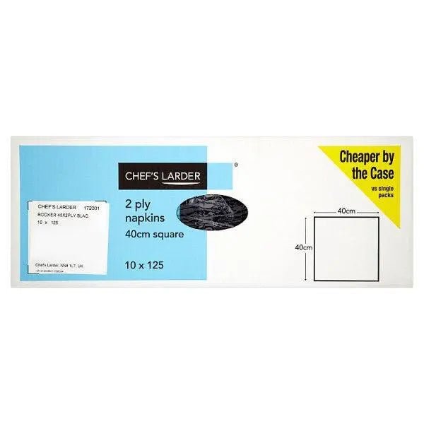 Chefs Larder 2 Ply Napkins 40cm 10 x 125 - Honesty Sales