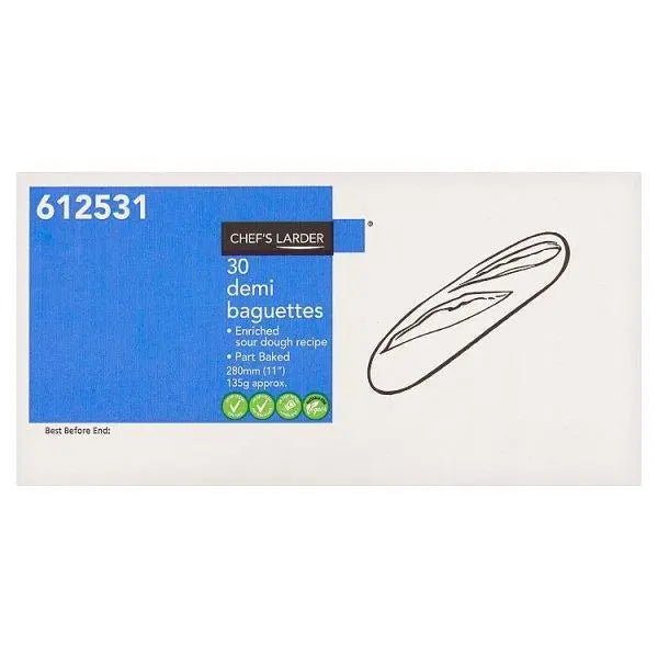 Chefs Larder 30 Demi Baguettes - Honesty Sales