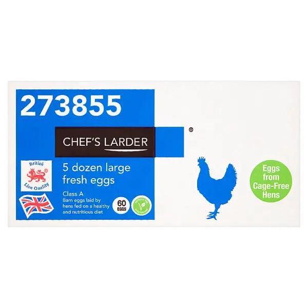 Chef's Larder 5 Dozen Large Fresh Eggs - Honesty Sales
