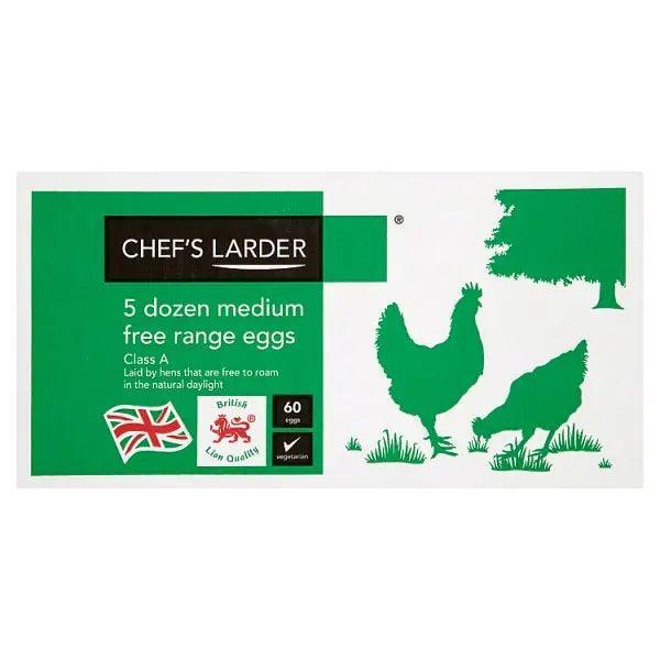 Chef's Larder 5 Dozen Medium Free Range Eggs - Honesty Sales