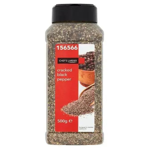 Chefs Larder Cracked Black Pepper 500g - Honesty Sales U.K