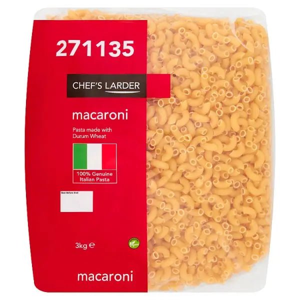 Chef's Larder Macaroni 3kg - Honesty Sales