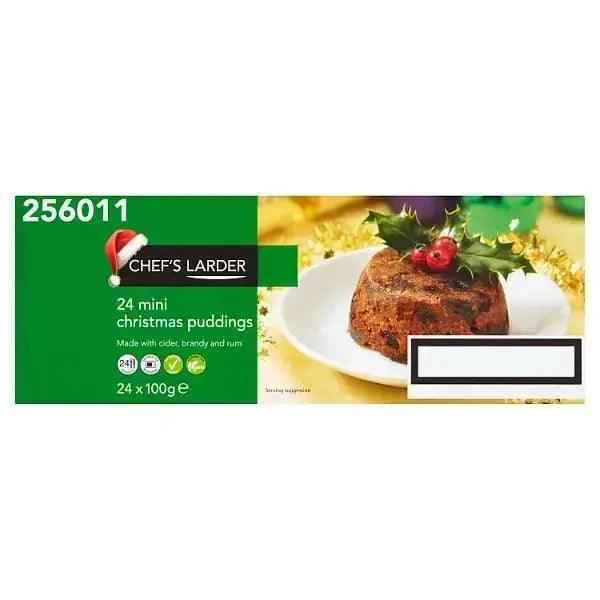 Chefs Larder Mini Christmas Puddings 24 x 100g - Honesty Sales Hauptbild