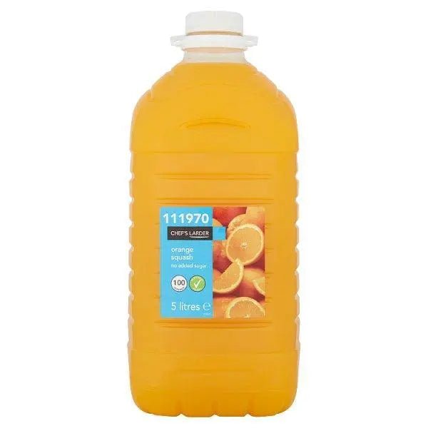 Chef's Larder Orange Squash No Added Sugar 5 Litres - Honesty Sales