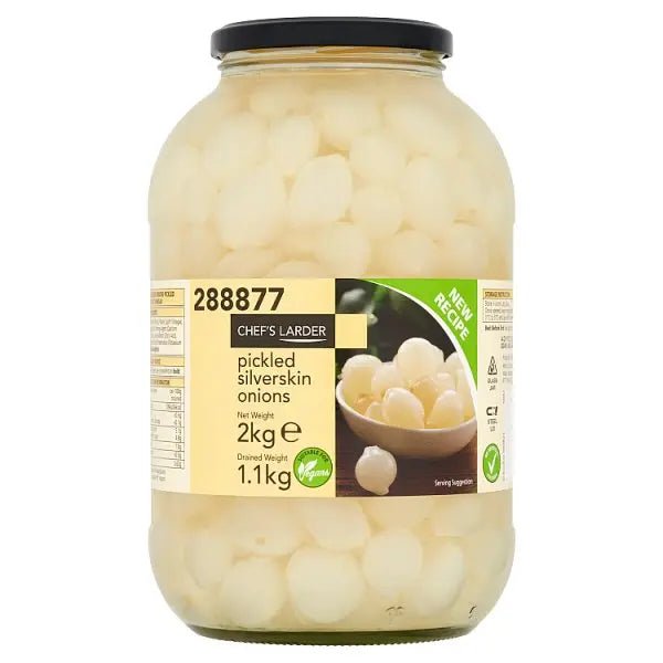 Chef's Larder Pickled Silverskin Onions 2kg - Honesty Sales