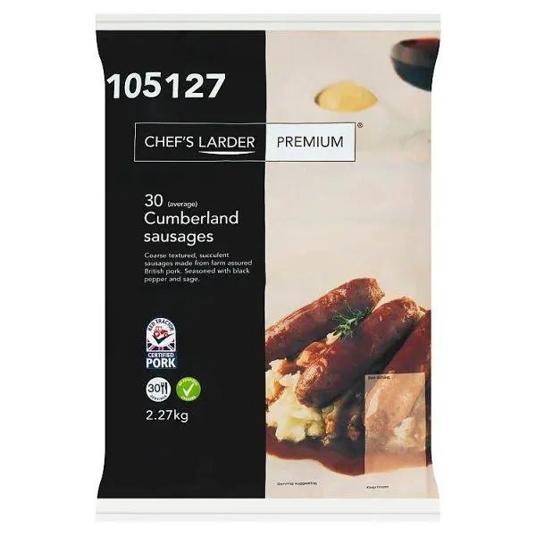 Chefs Larder Premium 30 (Average) Cumberland Sausages 2.27kg - Honesty Sales