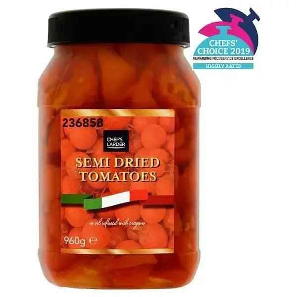 Chef's Larder Semi Dried Tomatoes in Oil 960g (Drained Weight 660g) - Honesty Sales