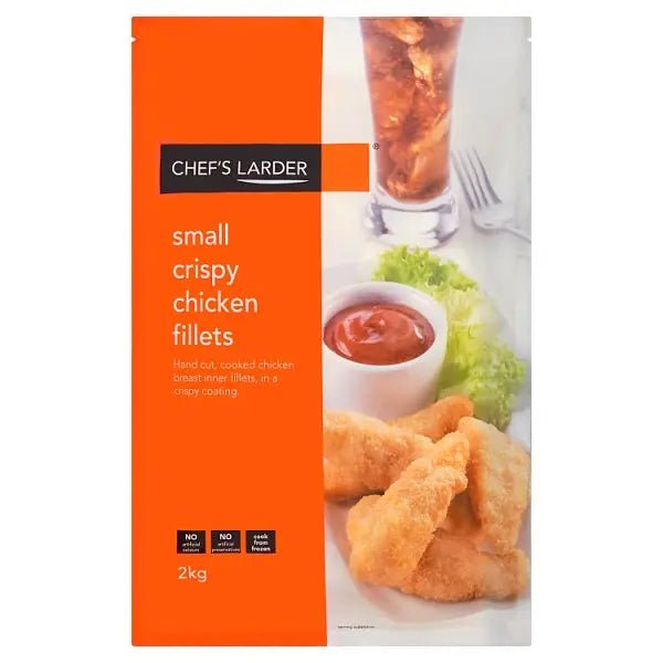 Chef's Larder Small Crispy Chicken Fillets 2kg - Honesty Sales