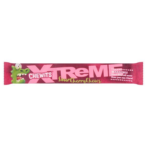 Chewits Extremely Sour Cherry Chews 34g (24 x 34g) - Honesty Sales