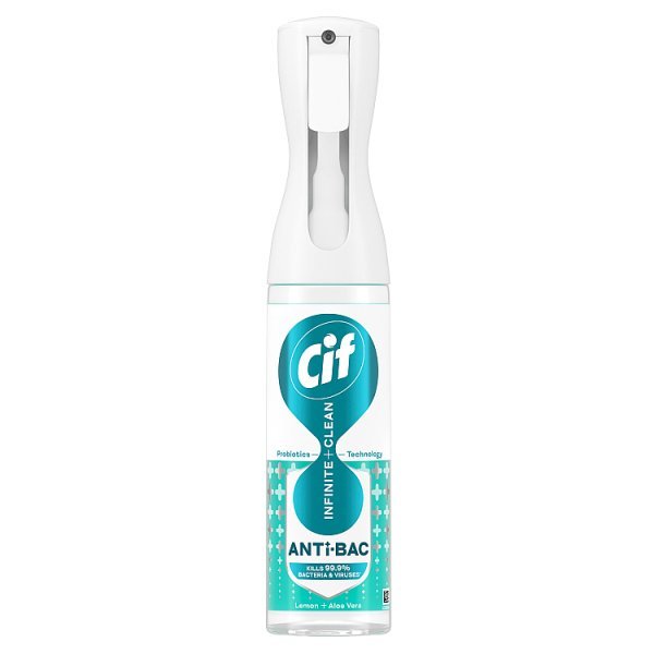 Cif Infinite Clean Lemon & Aloe Vera Anti-Bac Cleaner Spray 280 ml (6 x 280ml) - Honesty Sales