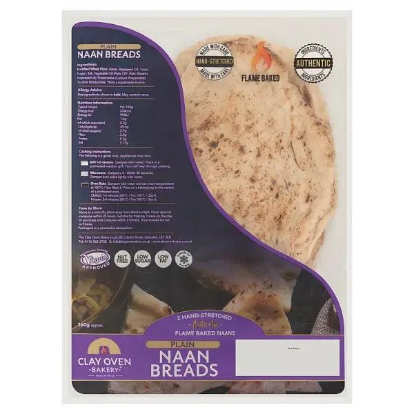 Clay Oven Bakery 2 Plain Naan Breads - Honesty Sales