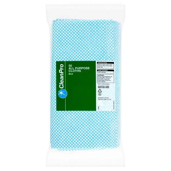 CleanPro 50 All Purpose Cloths Blue 60cm x 30cm - Honesty Sales Hauptbild